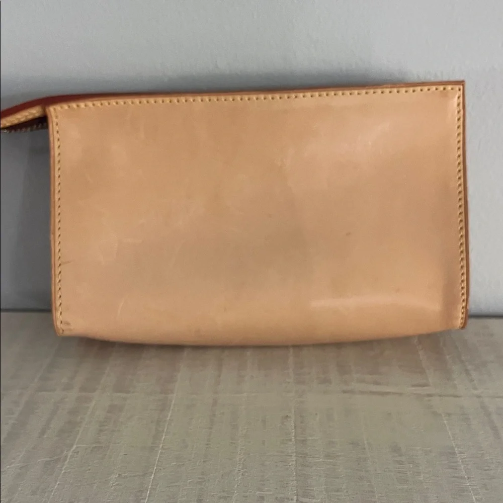 ❌SOLD❤️Louis Vuitton Vachetta Ambre Sac Pochette Clutch Wristlet - Picture 11 of 13